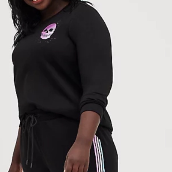 Torrid active sweatshirt skull cupro skull black size 3X - Picture 2 of 10